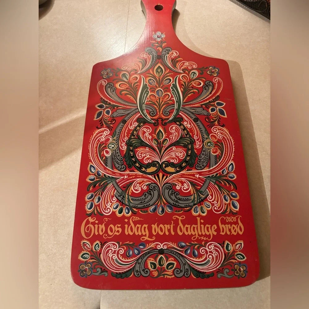Vintage Handpainted Wood Cutting Board